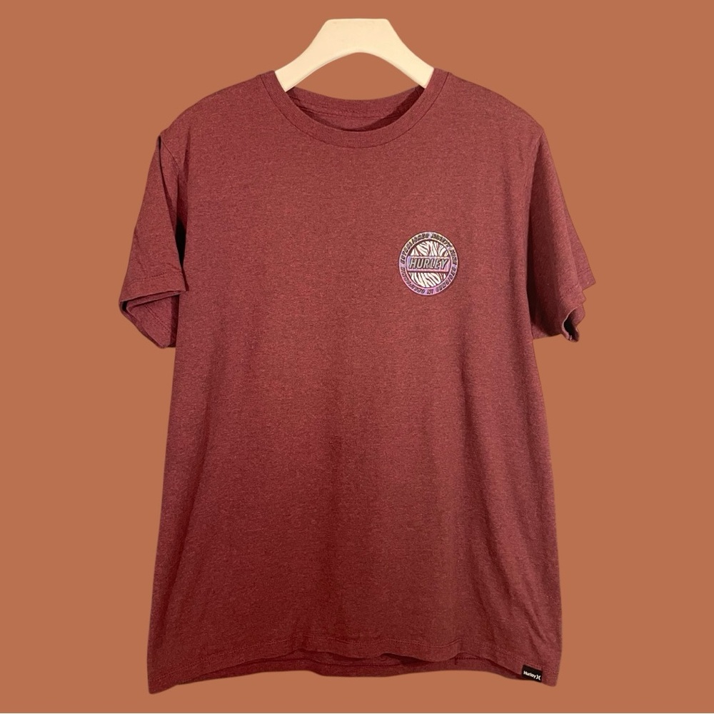 Hurley Men’s Red Logo Graphic Short Sleeve Crewneck Tee Size M